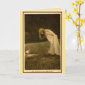  art nouveau foto Happy Birthday, nimf Kaart (Gele Bloem)