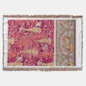 Art nouveau fox fazant Foxglove verneuil Deken (Voorkant)