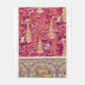 Art nouveau fox fazant Foxglove verneuil Fleece (Voorkant)