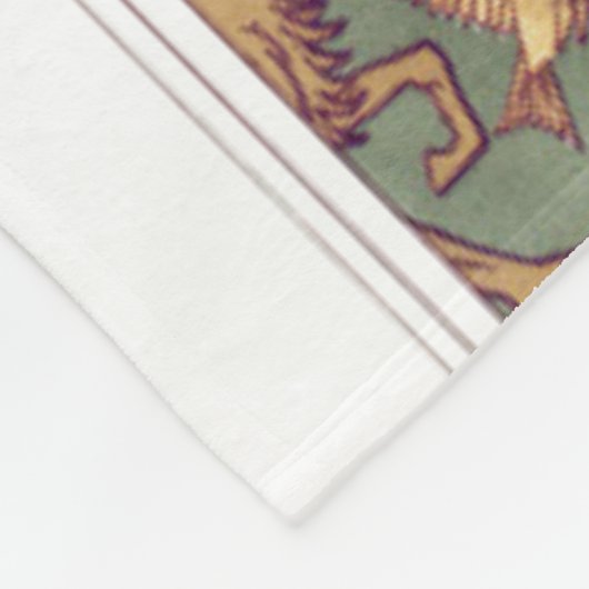 Art nouveau fox fazant Foxglove verneuil Fleece (Hoek)