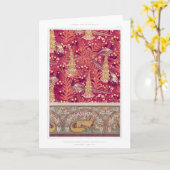 Art nouveau fox fazant Foxglove verneuil Kaart (Gele Bloem)