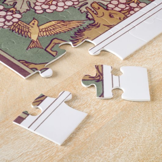 Art nouveau fox fazant Foxglove verneuil Legpuzzel (Zijkant)