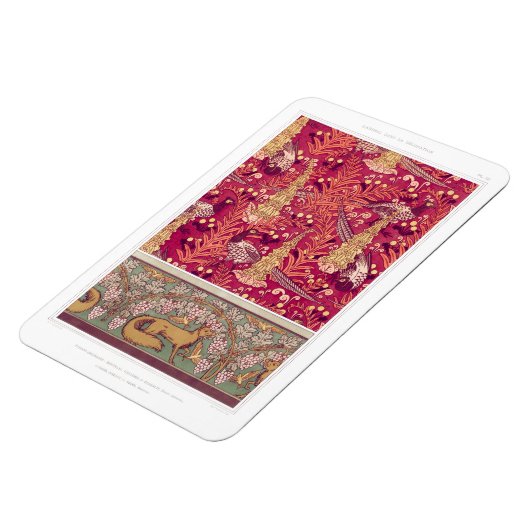 Art nouveau fox fazant Foxglove verneuil Magneet (Linkerzijde)