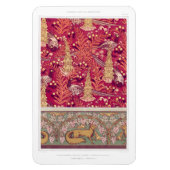 Art nouveau fox fazant Foxglove verneuil Magneet (Verticaal)