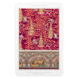 Art nouveau fox fazant Foxglove verneuil Magneet