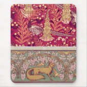Art nouveau fox fazant Foxglove verneuil Muismat (Voorkant)