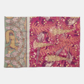 Art nouveau fox fazant Foxglove verneuil Theedoek (Horizontaal)