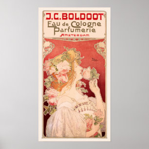 Art Nouveau Fragrance en Rozen Poster