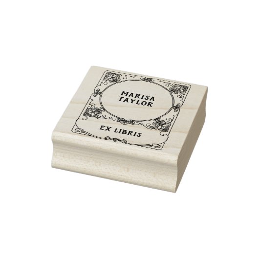 Art nouveau frame ex libris rubberstempel (Stempel)