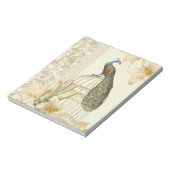 art nouveau frans lily birdcage peace ock notitieblok (Linkerzijde)
