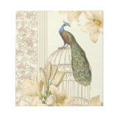 art nouveau frans lily birdcage peace ock notitieblok (Voorkant)