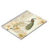 art nouveau frans lily  birdcage peace ock notitieboek (Linkerzijde)