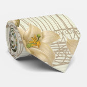 art nouveau frans lily  birdcage peace ock stropdas (Opgerold)