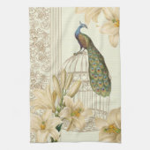 art nouveau frans lily  birdcage peace ock theedoek (Verticaal)