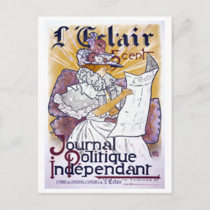 Art Nouveau Frans politiek tijdschrift Briefkaart
