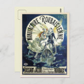  art nouveau French bicycle ad Briefkaart (Voorkant / Achterkant)