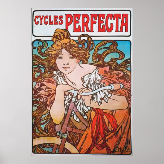 Art Nouveau French Bicycle Ad Poster (Voorkant)