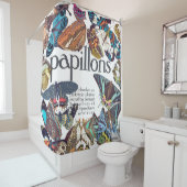 Art Nouveau French Butterflies Shower Curtain Douchegordijn (In situ)