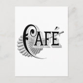 Art Nouveau French Cafe Coffee shop logo Briefkaart (Voorkant)