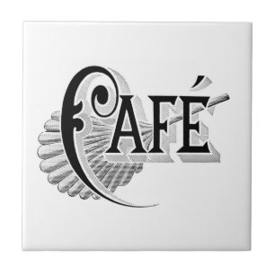  Art Nouveau French Cafe Coffee Tegel Tegeltje