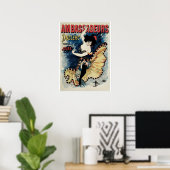 art nouveau French cancan dans ad dans Poster (Thuiskantoor)