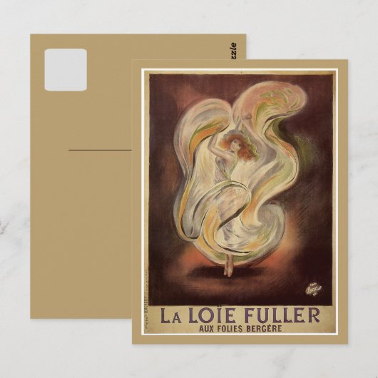 art nouveau French dans & Briefkaart (Voorkant / Achterkant)