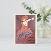  art nouveau French liquor ad Briefkaart (Staand voorkant)