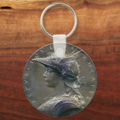 Art Nouveau French Medallion Sleutelhanger (Voorkant)