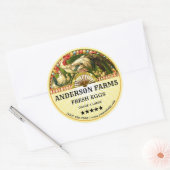 Art Nouveau Fresh Eggs Label Sjabloon (Envelop)