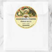 Art Nouveau Fresh Eggs Label Sjabloon (Tas)