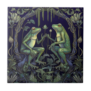 Art Nouveau Frogs Tegel (moeras Collectie) Tegeltje
