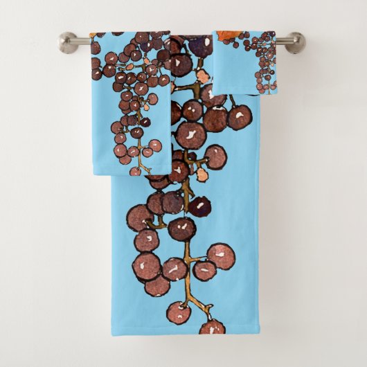 Art Nouveau Frost Druiven Bad Handdoek (Insitu)