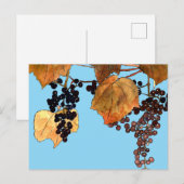 Art Nouveau Frost Druiven Briefkaart (Voorkant / Achterkant)