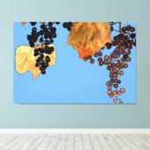 Art Nouveau Frost Druiven Canvas Afdruk (Insitu (Houten vloer))