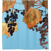 Art Nouveau Frost Druiven Douchegordijn (Voorkant)