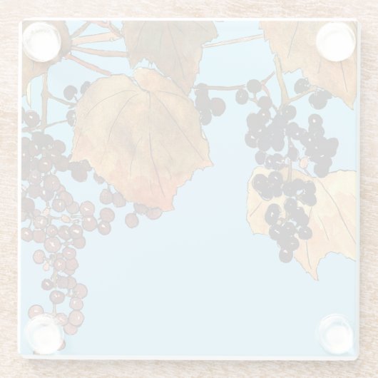 Art Nouveau Frost Druiven Glazen Onderzetter (Achterkant)