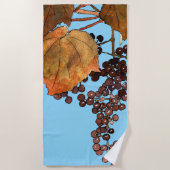 Art Nouveau Frost Druiven Strandlaken (Voorkant)