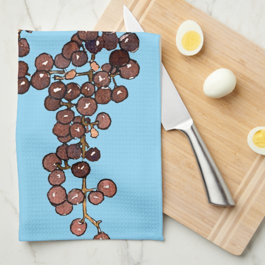 Art Nouveau Frost Druiven Theedoek (Quarter Fold)
