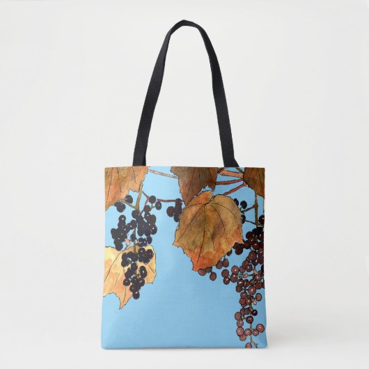 Art Nouveau Frost Druiven Tote Bag (Voorkant)