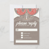 Art Nouveau Fuchsia Elegance RSVP (Voorkant)