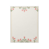 Art Nouveau Fuchsia Floral Border Notepad Notitieblok (Linkerzijde)