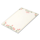 Art Nouveau Fuchsia Floral Border Notepad Notitieblok (Schuin)