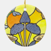 Art Nouveau Fungi Keramisch Ornament (Achterkant)