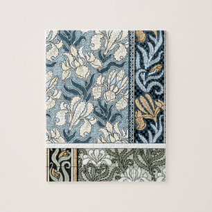  Art Nouveau, Garden Iris Flowers Legpuzzel