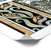  Art Nouveau, Garden Iris Flowers Poster (Hoek)