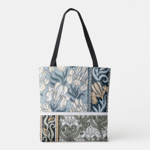 Art Nouveau, Garden Iris Flowers Tote Bag