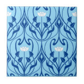 Art Nouveau gebladerte & bloemmotief Tegeltje (Voorkant)