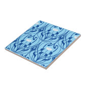 Art Nouveau gebladerte & bloemmotief Tegeltje (Zijkant)