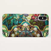 Art nouveau gebrandschilderd glas bloemmotief Case-Mate iPhone case (Achterkant (horizontaal))