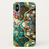 Art nouveau gebrandschilderd glas bloemmotief Case-Mate iPhone case (Achterkant)